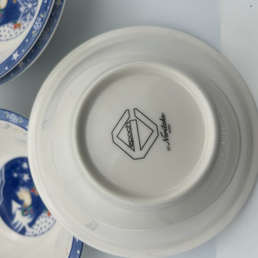 Set of 8 Vtg Noritake Epoch Mr Snowman Cereal Bowls - Picture 4 of 4